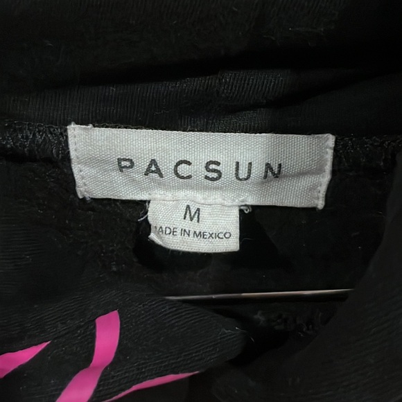 PacSun Faded Youth Black and Pink Punk Hoodie - Picture 4 of 6